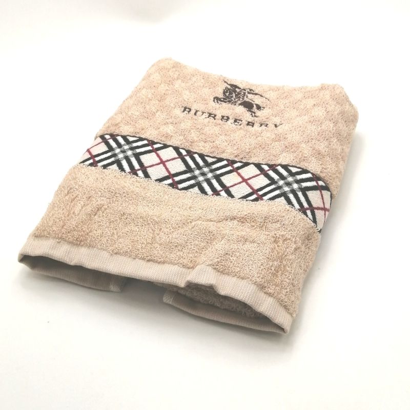 Rakuten - お買物マラソン♪全品P10倍メール便対応OK【売れ筋】【限定2枚】【未使用タオル】BURBERRYバーバリーフェイスタオル【ベージュ系】