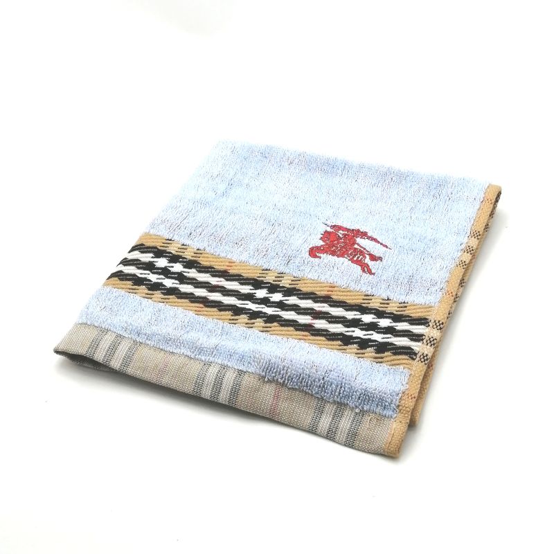 当店でのお買物でSPUトータルP10倍～♪メール便対応OK【売れ筋】【現品限り】【未使用タオル】【若干訳アリ】burberrysバーバリーズウオッシュタオル【ブルー系】