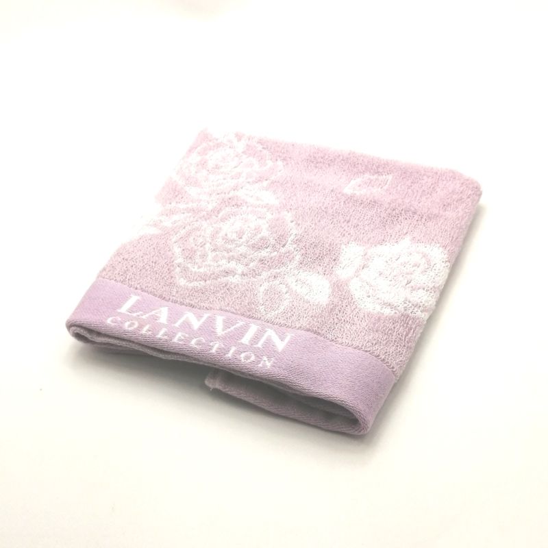 Rakuten - 月末も当店でお買物でお買い物♪P10倍メール便対応OK【売れ筋】　【限定1枚】【未使用タオル】LANVINランバンゲストタオル【ピンク系】