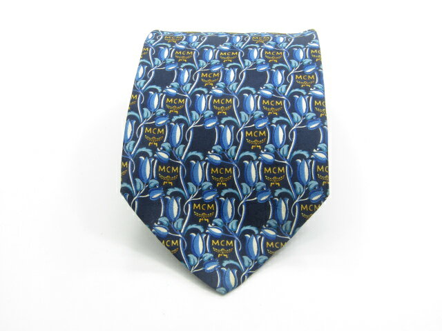 Rakuten - 当店でのお買物でSPUトータルP5倍～♪【中古ネクタイ】【大処分】【メール便対応OKMCMネクタイ【パターン・規則柄系】【ネイビー系】【ランクB】【ネクタイ中古】