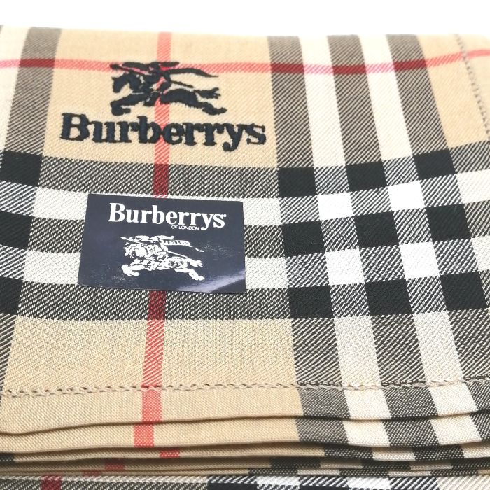 ♪全品P10倍メール便対応OK 売れ筋 現品限り 未使用ハンカチ burberrysバーバリーズハンカチ ブラウン系 re-st-10030766 服飾雑貨 リスト サンプル画像2