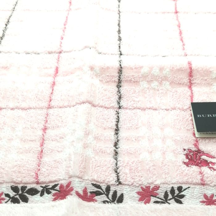 ♪全品P10倍メール便対応OK 売れ筋 未使用ハンカチ BURBERRYバーバリータオルハンカチ ピンク系 re-st-10030796 服飾雑貨 リスト サンプル画像3