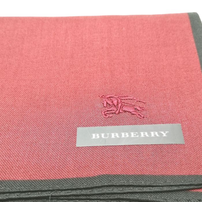 当店でのお買物でSPUトータルP10倍～♪メール便対応OK 売れ筋 未使用ハンカチ BURBERRYバーバリーハンカチ レッド系 re-st-10031293 服飾雑貨 リスト サンプル画像2