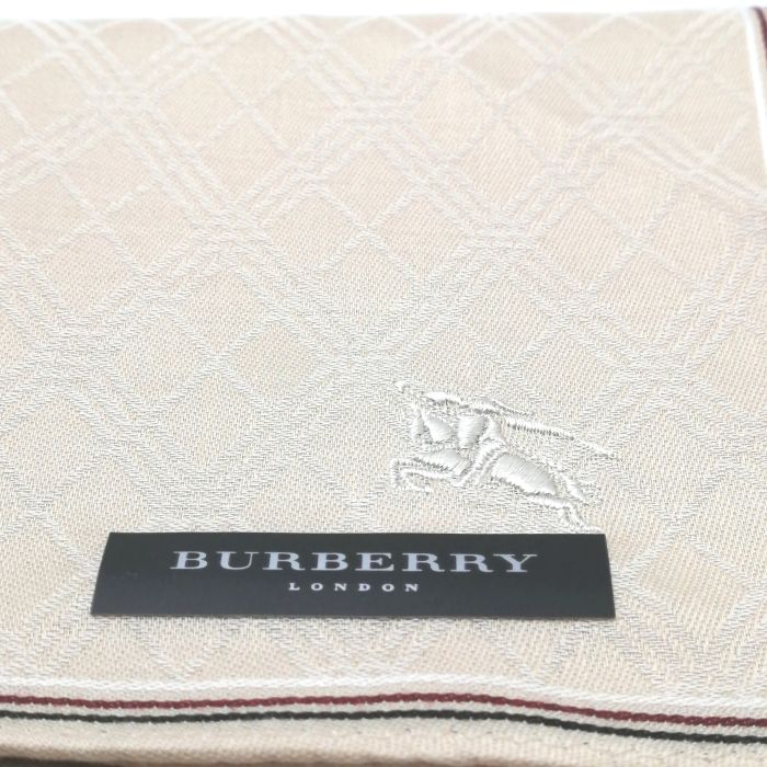 S 後夜祭♪全品P10倍メール便対応OK 売れ筋 未使用ハンカチ BURBERRYバーバリーハンカチ ベージュ系 re-st-10031439 服飾雑貨 リスト サンプル画像2