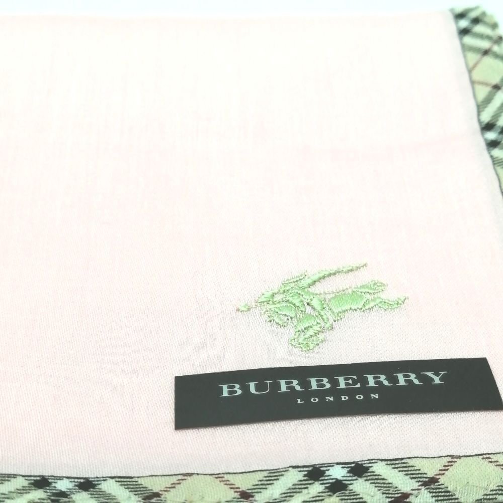 今週もやります♪全品P10倍メール便対応OK【売れ筋】【未使用ハンカチ】BURBERRYバーバリーハンカチ【ピンク系】 2