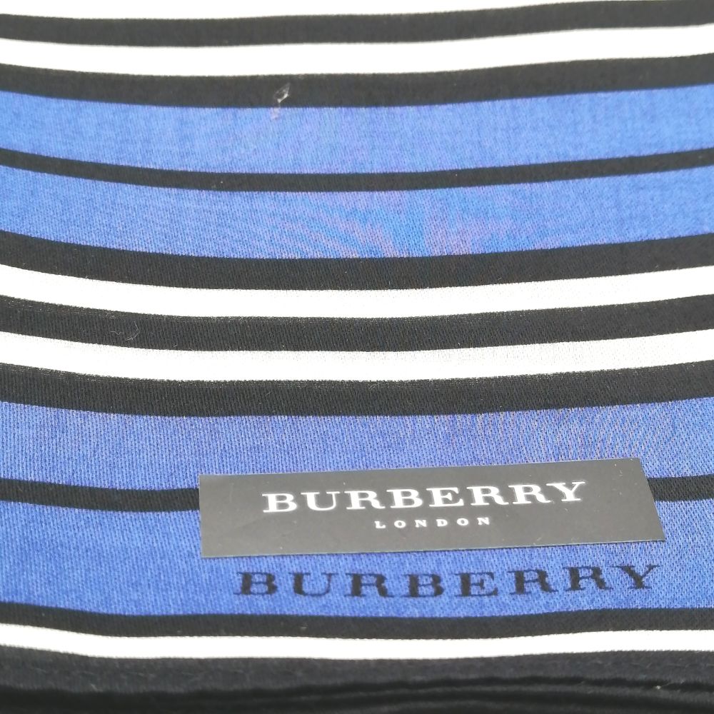 当店はやります♪21迄全品P10倍メール便対応OK【売れ筋】【未使用ハンカチ】BURBERRY ハンカチ【ブルー系】