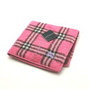 暑い日はお家でお買い物♪全品P10倍メール便対応OK【売れ筋】【限定1枚】【未使用ハンカチ】BURBERRYバーバリータオルハンカチ【ピンク系】