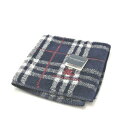 月末も当店でお買い物♪全品P10倍メール便対応OK【売れ筋】【未使用ハンカチ】BURBERRYバーバリータオルハンカチ【ネイビー系】