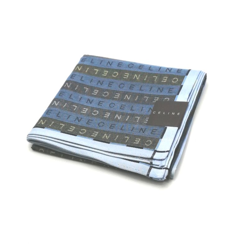 お買い物マラソン♪全品P10倍メール便対応OK【売れ筋】【未使用ハンカチ】CELINEセリーヌハンカチ【ネイビー系】