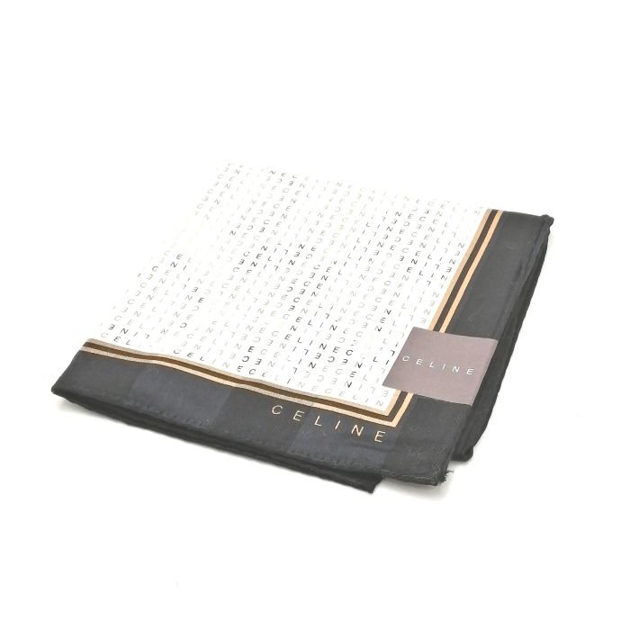Rakuten - お買い物マラソン♪全品P10倍メール便対応OK【売れ筋】【未使用ハンカチ】CELINEセリーヌハンカチ【ホワイト系】