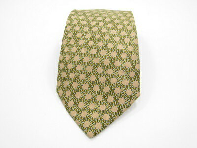 Rakuten - お買物マラソン♪全品P10倍【中古ネクタイ】メール便対応OKHERMESエルメスネクタイ【パターン・規則柄系】【イエロー系】【ランクAB】【ネクタイ中古】