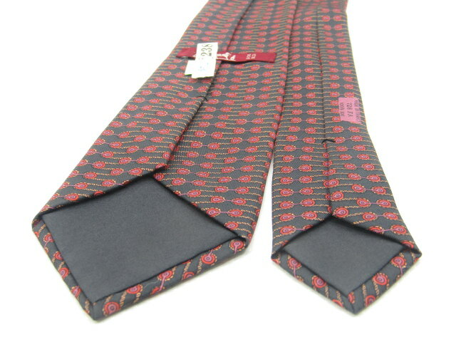 GWも当店でお買い物♪全品P10倍【売れ筋】【中古ネクタイ】メール便対応OKHERMESエルメスネクタイ【パターン・規則柄系】【ネイビー系】【ランクAB】【ネクタイ中古】