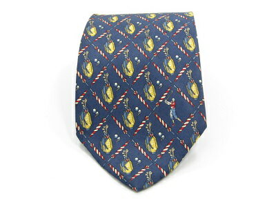 Rakuten - 当店でのお買物でSPUトータルP10倍～♪【売れ筋】【大処分】【中古ネクタイ】メール便対応OKdunhill ダンヒルネクタイ【パターン・規則柄系】【ネイビー系】【ランクB】【ネクタイ中古】