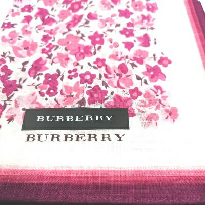 【売れ筋】【限定1枚】【未使用ハンカチ】クロネコゆうパケット送料込!!BURBERRY ハンカチ【ホワイト系】 2