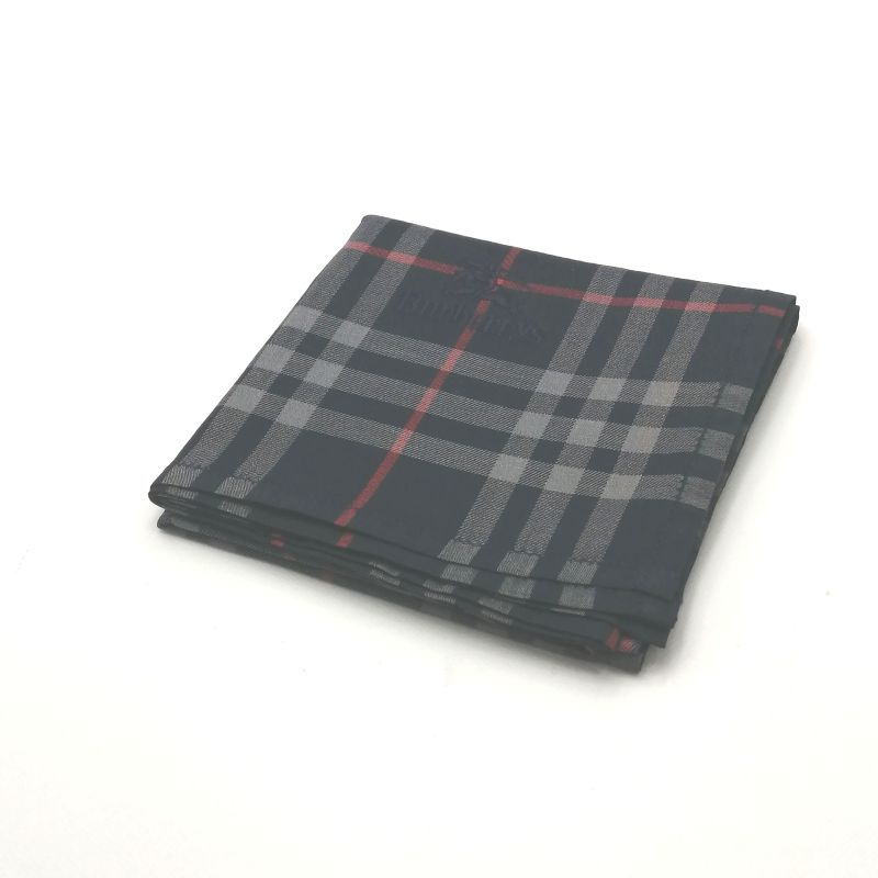 Rakuten - 月末も当店でお買物でお買い物♪P10倍メール便対応OK【売れ筋】【未使用ハンカチ】burberrysバーバリーズハンカチ【ネイビー系】