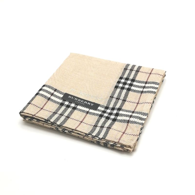 スーパーセール♪全品P10倍メール便対応OK【売れ筋】【未使用ハンカチ】BURBERRYバーバリーハンカチ【ベージュ系】