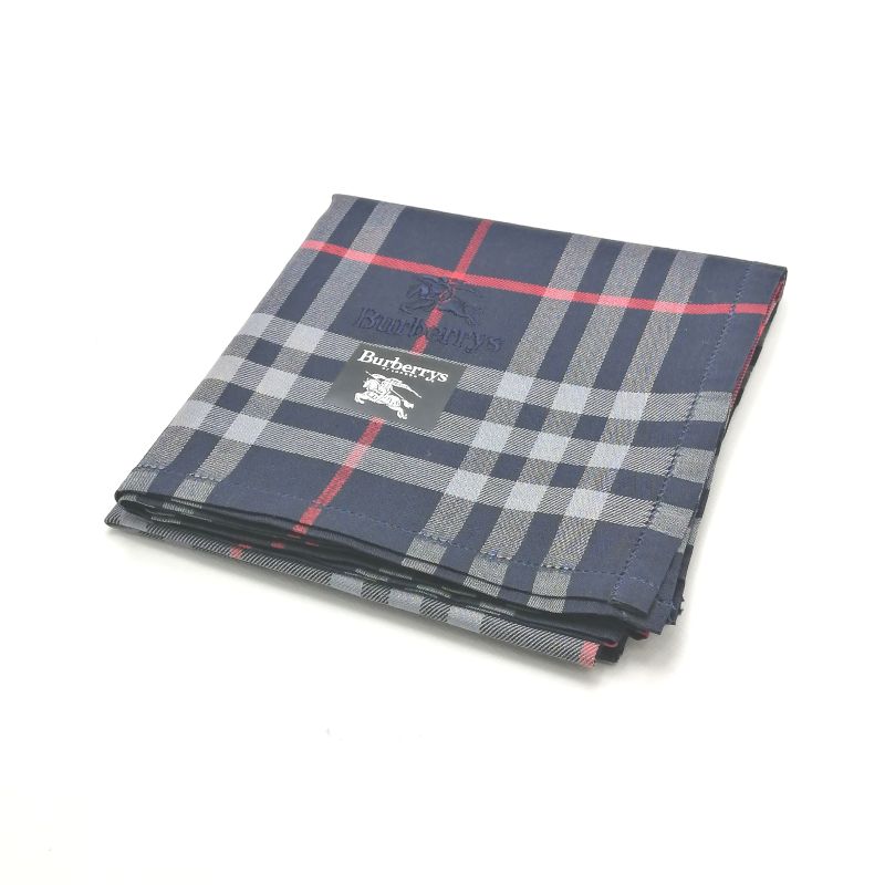 Gift Sets - 今週もやります♪全品P10倍メール便対応OK【売れ筋】【未使用ハンカチ】burberrysバーバリーズハンカチ【ネイビー系】
