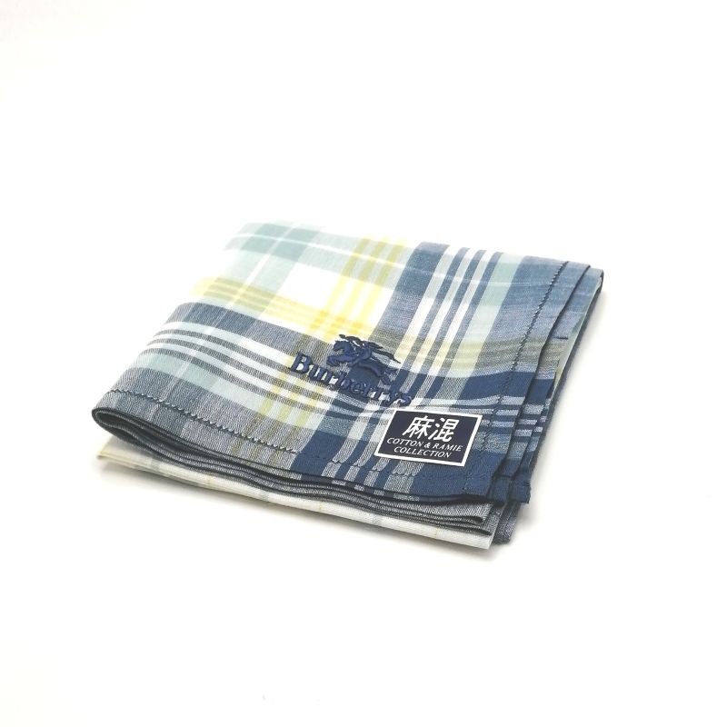 月初も当店でお買物♪P10倍メール便対応OK【売れ筋】【未使用ハンカチ】burberrysバーバリーズハンカチ【ホワイト系】