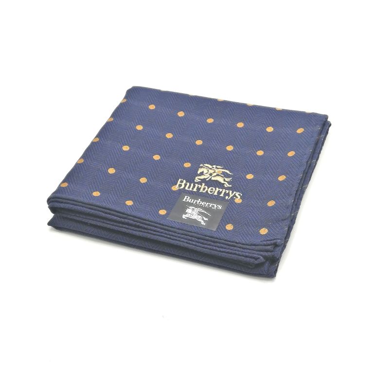 Cotton - 今週もやります♪全品P10倍メール便対応OK【売れ筋】【限定1】【未使用ハンカチ】burberrysバーバリーズハンカチ【ネイビー系】