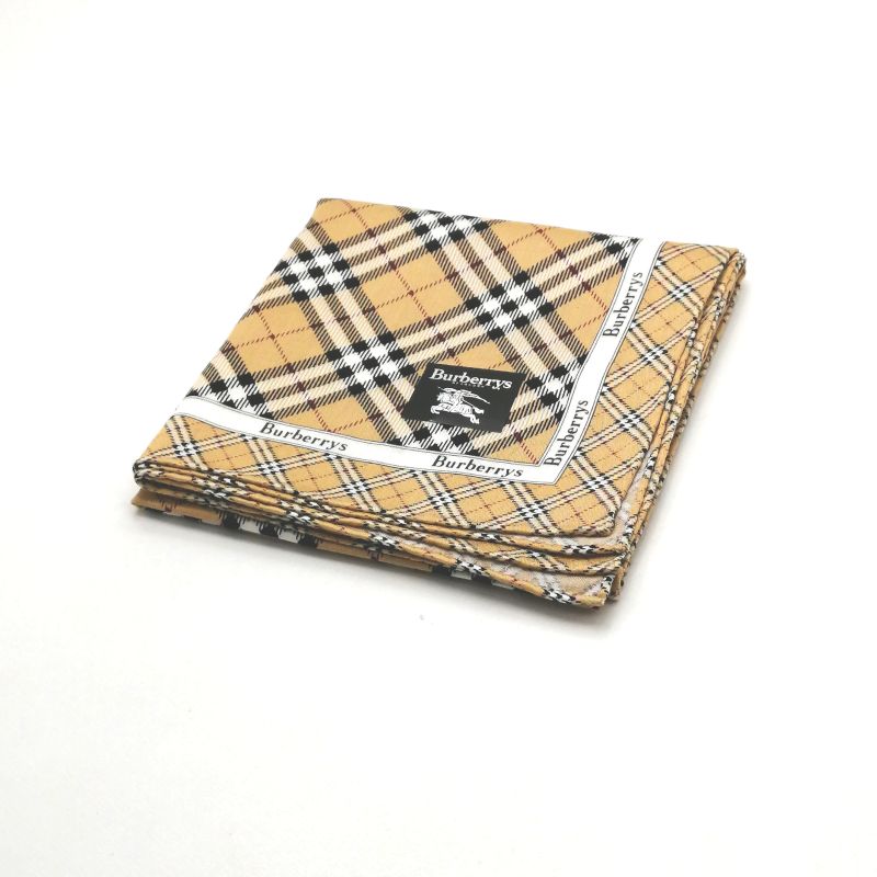 スーパーセール♪全品P10倍メール便対応OK【売れ筋】【限定1】【未使用ハンカチ】burberrysバーバリーズハンカチ【ブラウン系】