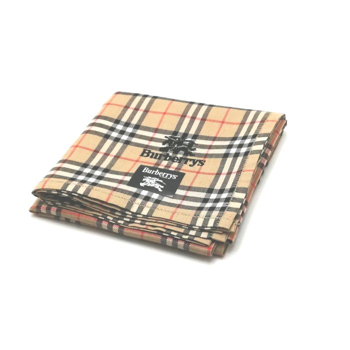 スーパーセール♪全品P10倍メール便対応OK【売れ筋】【限定2】【未使用ハンカチ】burberrysバーバリーズハンカチ【ブラウン系】