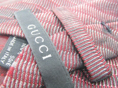 当店はやります♪22迄全品P10倍【中古ネクタイ】メール便対応OKGUCCIグッチネクタイ【ストライプ・レジメンタル系】【ブラウン系】【ランクAB】【ネクタイ中古】