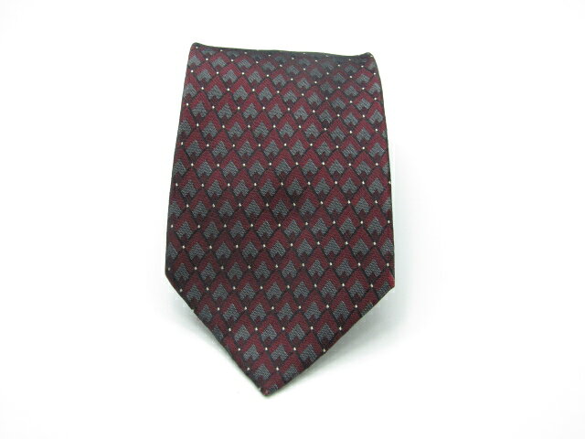 当店でのお買物でSPUトータルP10倍【中古ネクタイ】メール便対応OKGUCCIグッチネクタイ【パターン・規則柄系】【レッド系】【ランクS】【ネクタイ中古】