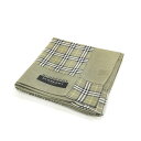 暑い日はお家でお買い物♪全品P10倍メール便対応OK【売れ筋】【限定1枚】【未使用ハンカチ】BURBERRYバーバリーハンカチ【グリーン系】