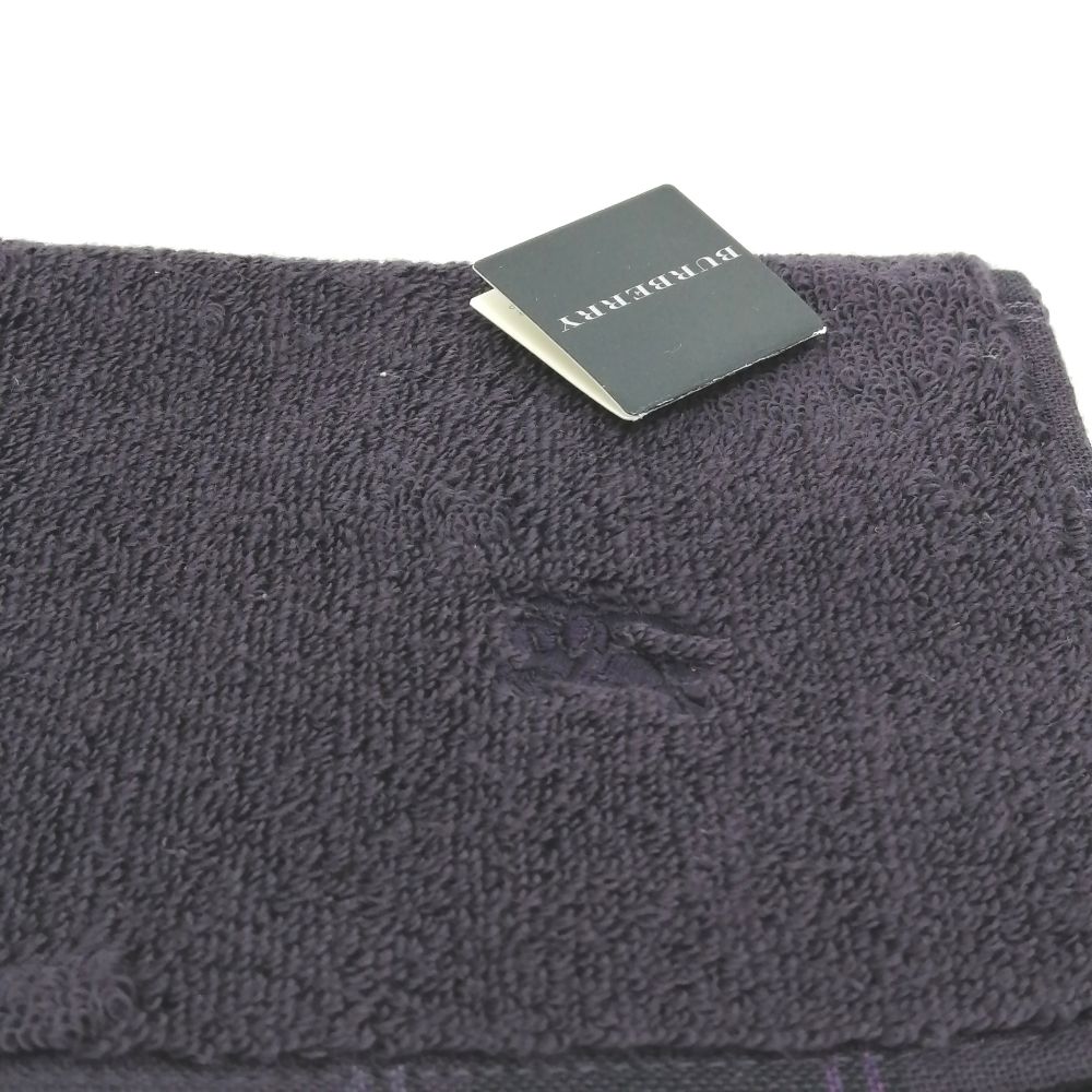 月末も当店でお買い物♪全品P10倍メール便対応OK【売れ筋】【訳アリ】【未使用ハンカチ】BURBERRYバーバリータオルハンカチ【パープル系】