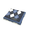 ワンダフルデー♪全品P10倍メール便対応OK【売れ筋】【未使用ハンカチ】BURBERRYバーバリーハンカチ【ネイビー系】
