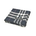 ワンダフルデー♪全品P10倍メール便対応OK【売れ筋】【未使用ハンカチ】BURBERRYバーバリーハンカチ【ネイビー系】