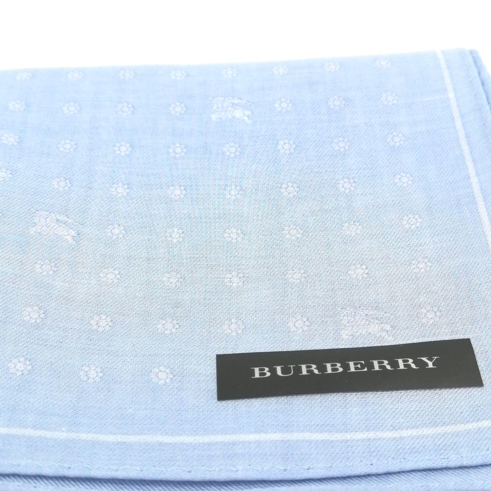 S 後夜祭♪全品P10倍メール便対応OK 売れ筋 限定1枚 未使用ハンカチ BURBERRYバーバリーハンカチ ブルー系 re-st-10027092 服飾雑貨 リスト サンプル画像2