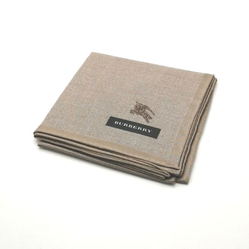 Sセール後夜祭♪全品P10倍メール便対応OK【売れ筋】【未使用ハンカチ】BURBERRYバーバリーハンカチ【ブラウン系】