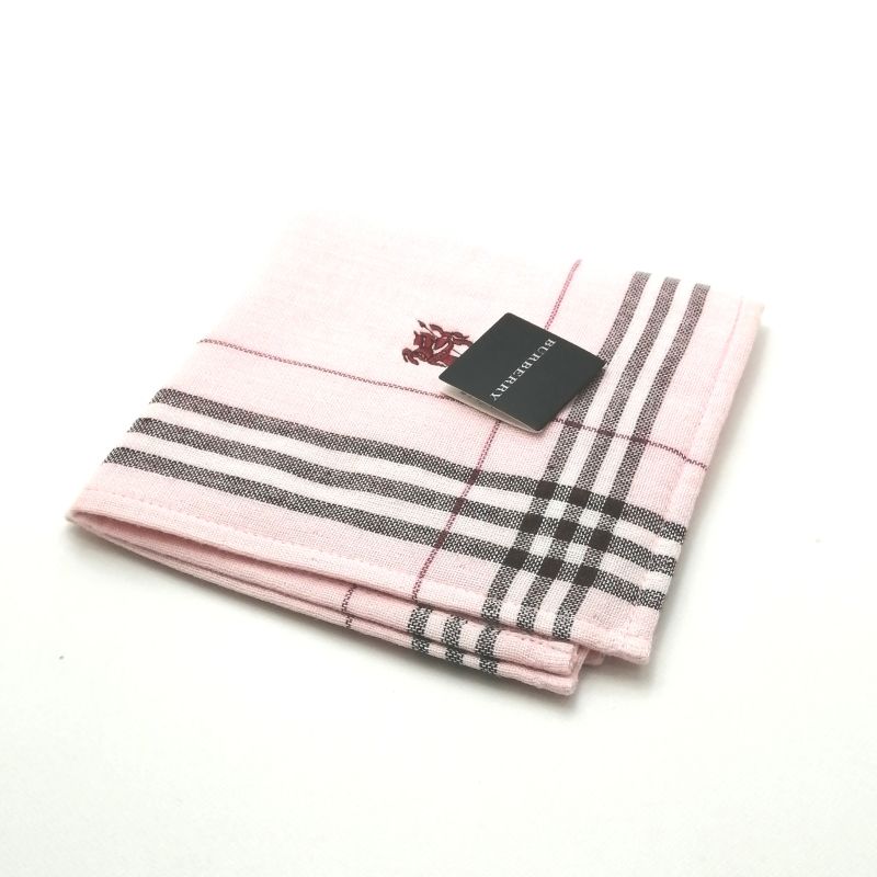 当店でのお買物でプラス5倍Pアップ♪メール便対応OK【売れ筋】【未使用ハンカチ】BURBERRYバーバリータオルハンカチ【ピンク系】