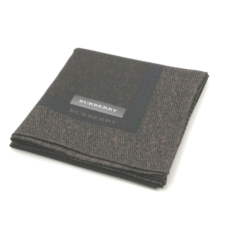 お買物マラソン♪全品P10倍メール便対応OK【売れ筋】【未使用ハンカチ】BURBERRYバーバリーハンカチ【ブラウン系】