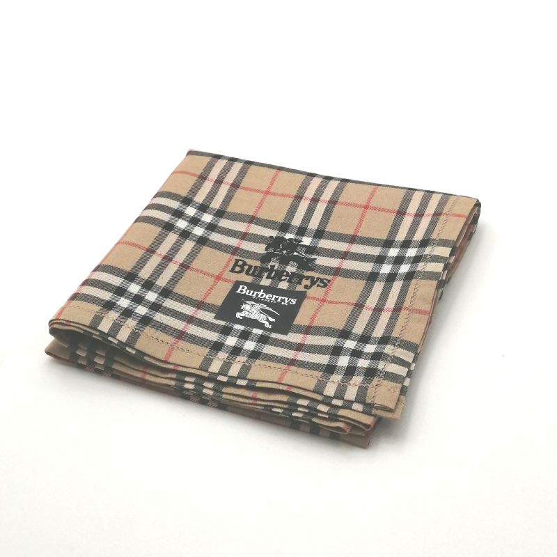 お買物マラソン♪全品P10倍メール便対応OK【売れ筋】【限定1】【未使用ハンカチ】burberrysバーバリーズハンカチ【ブラウン系】