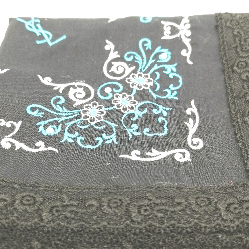 お買い物マラソン♪全品P10倍メール便対応OK【売れ筋】　【未使用ハンカチ】YVESSAINTLAURENTイヴサンローランハンカチ【ブラック系】