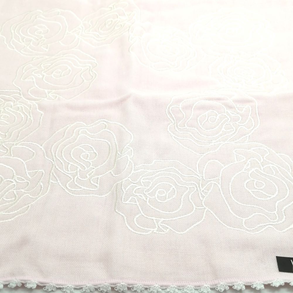 お買い物マラソン♪全品P10倍メール便対応OK【売れ筋】　【未使用ハンカチ】YVESSAINTLAURENTイヴサンローランタオルハンカチ【ピンク系】