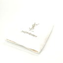 ワンダフルデー♪全品P10倍メール便対応OK【売れ筋】 【訳アリ】【未使用タオル】YVESSAINTLAURENTイヴサンローランウオッシュタオル【ホワイト系】