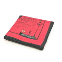 ワンダフルデー♪全品P10倍メール便対応OK【売れ筋】 【未使用ハンカチ】YVESSAINTLAURENTイヴサンローランハンカチ【レッド系】