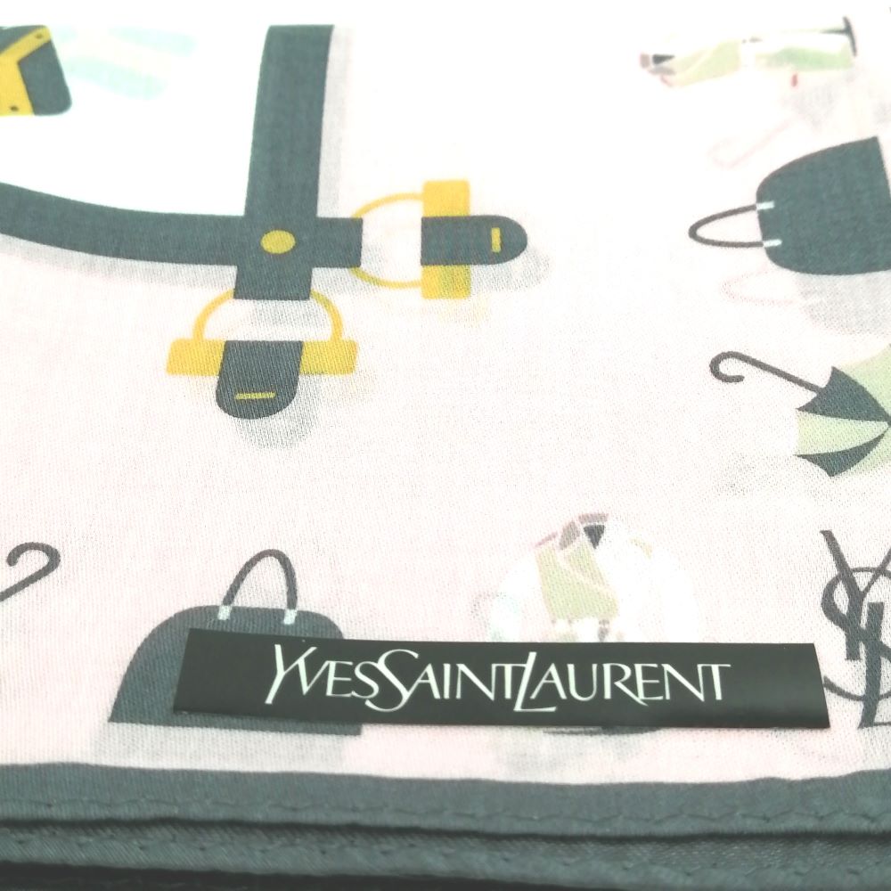 スーパーセール♪全品P10倍メール便対応OK【売れ筋】　【未使用ハンカチ】YVESSAINTLAURENTイヴサンローランハンカチ【ピンク系】