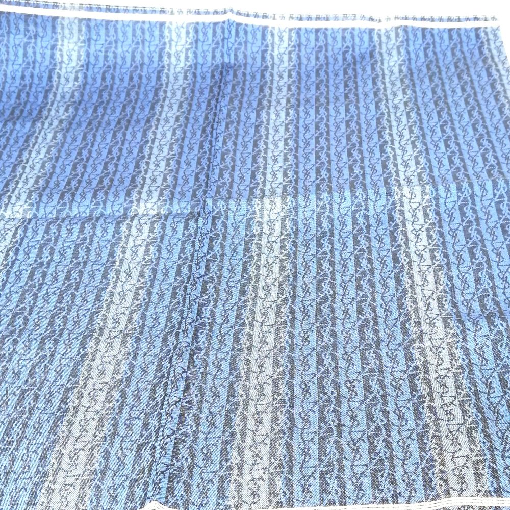 お買い物マラソン♪全品P10倍メール便対応OK【売れ筋】　【未使用ハンカチ】YVESSAINTLAURENTイヴサンローランハンカチ【ネイビー系】