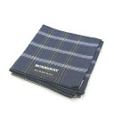 ワンダフルデー♪全品P10倍メール便対応OK【売れ筋】 【限定1枚】【未使用ハンカチ】BURBERRY ハンカチ【ネイビー系】
