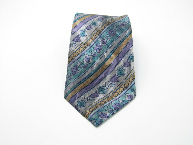 Rakuten - お買物マラソン♪全品P10倍【中古ネクタイ】【大処分】メール便対応OKLANVINランバンネクタイ【ストライプ・レジメンタル系】【グレー系】【ランクAB】【ネクタイ中古】