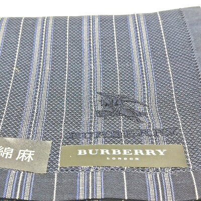 S 後夜祭♪全品P10倍メール便対応OK 売れ筋 限定1枚 未使用ハンカチ BURBERRYバーバリーハンカチ ネイビー系 re-st-10025138 服飾雑貨 リスト サンプル画像2