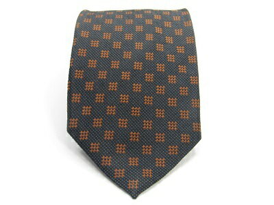 Rakuten - 当店でのお買物でSPUトータルP5倍～♪【中古ネクタイ】　【値下げ】メール便対応OKVERSACE ヴェルサーチネクタイ【パターン・規則柄系】【ネイビー系】【ランクA】【ネクタイ中古】