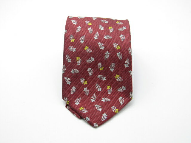 今年も感謝を込めて♪31迄P10倍【中古ネクタイ】【大処分】メール便対応OKYVESSAINT LAURENTイヴサンローランネクタイ【パターン・規則柄系】【レッド系】【ランクAB】【ネクタイ中古】