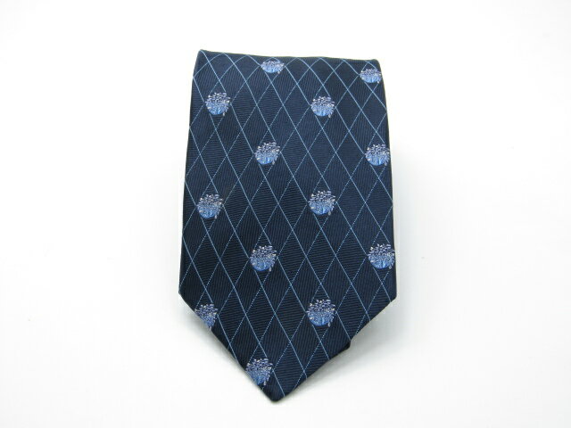 今年も感謝を込めて♪31迄P10倍【中古ネクタイ】【大処分】メール便対応OKYVESSAINT LAURENTイヴサンローランネクタイ【パターン・規則柄系】【ネイビー系】【ランクAB】【ネクタイ中古】