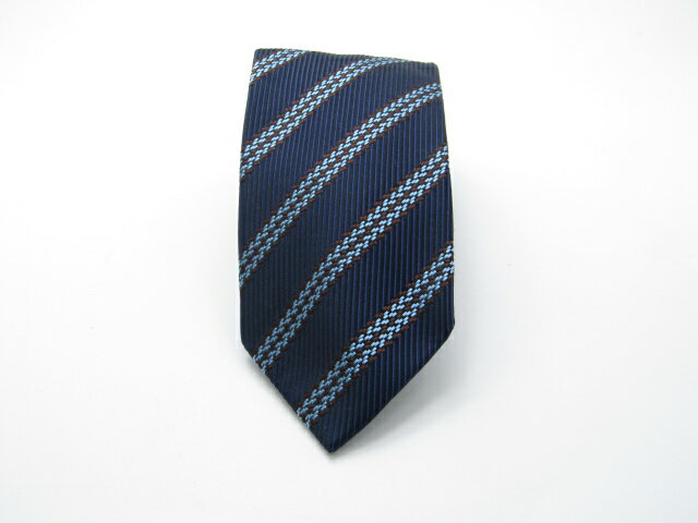 スーパーセール♪全品P10倍【売れ筋】【中古ネクタイ】メール便対応OKErmenegildo Zegnaエルメネジルドゼニアネクタイ【ストライプ・レジメンタル系】【ネイビー系】【ランクA】【ネクタイ中古】