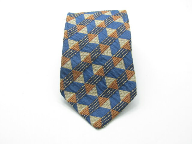 お買い物マラソン♪全品P10倍【売れ筋】【大処分】【中古ネクタイ】メール便対応OKErmenegildo Zegnaエルメネジルドゼニアネクタイ【パターン・規則柄系】【ブルー系】【ランクAB】【ネクタイ中古】